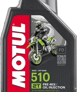 Aceite Motul 510 de 2T (2 tiempos), 1 litro, para trail y todoterreno